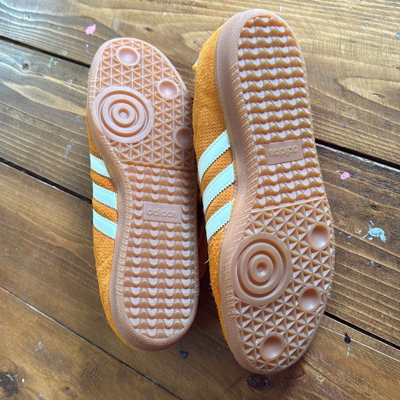 Adidas Vibrant Orange Suede Samba Shoes - Picture 2 of 5
